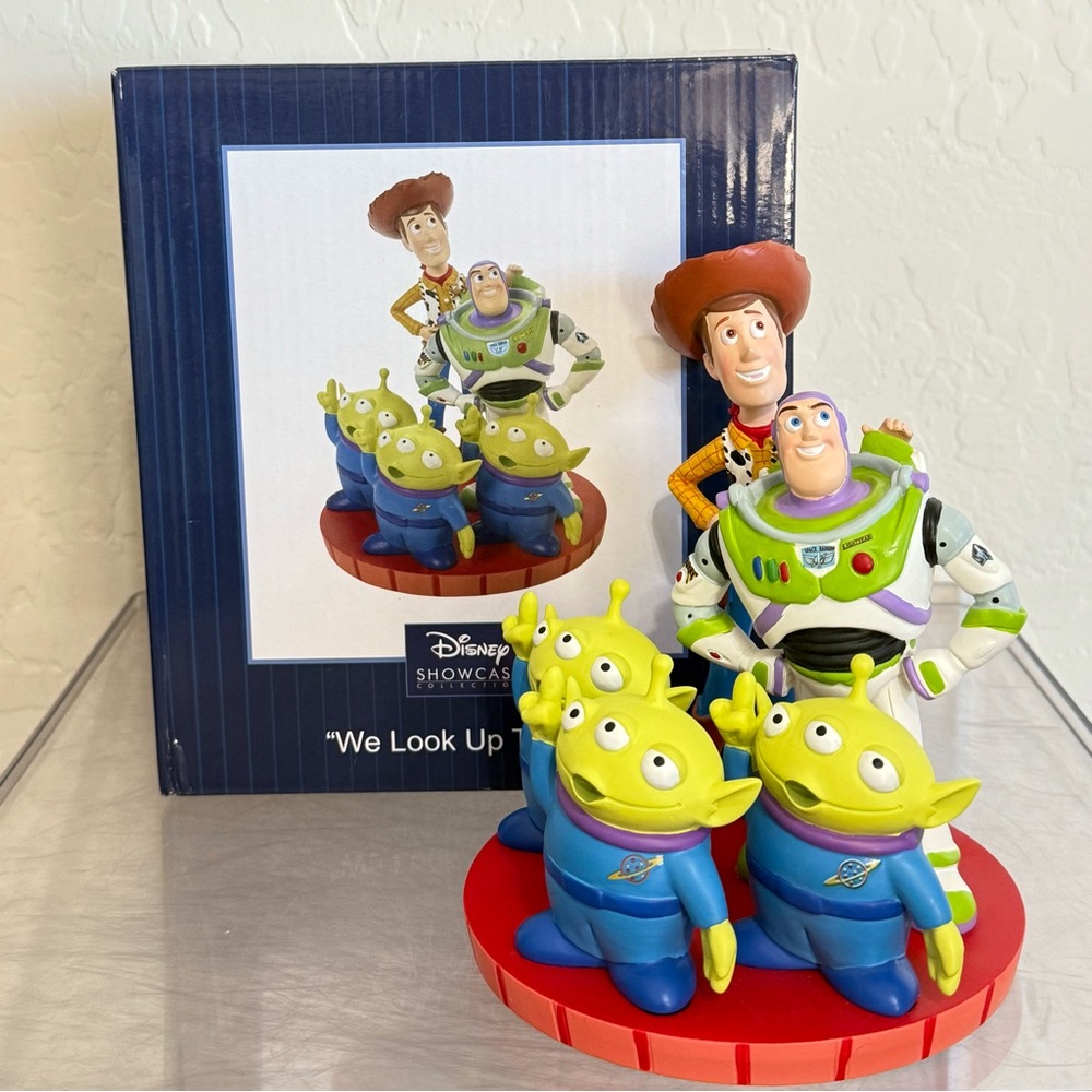 Precious Moments Disney We Look Up To You Toy Story Woody Buzz & Martians 191701 - Picture 2 of 16